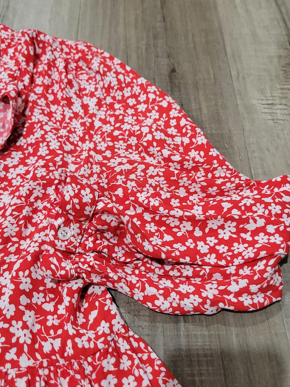J. Crew Red & White Floral Midi Dress
